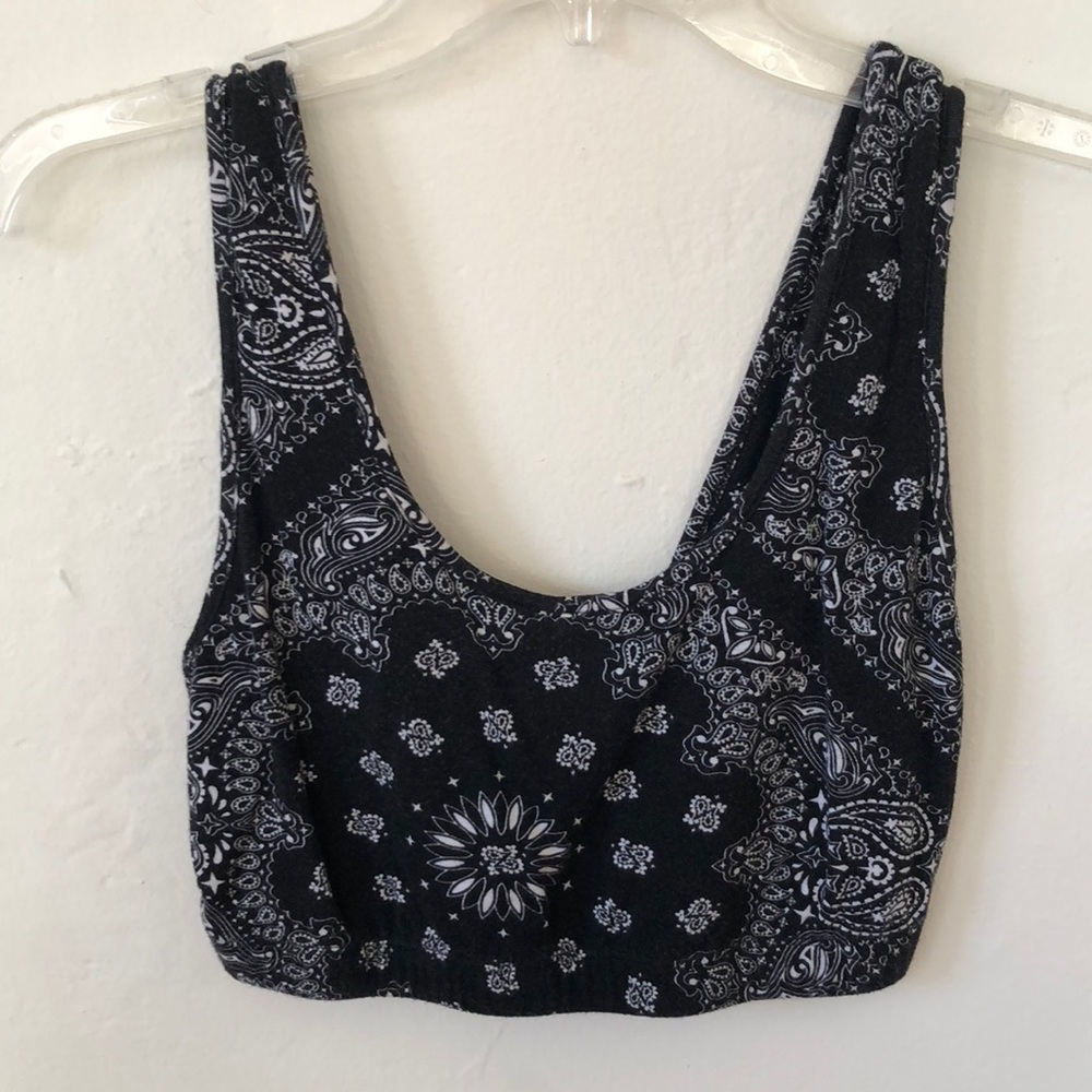 Bandana Print Crop Top